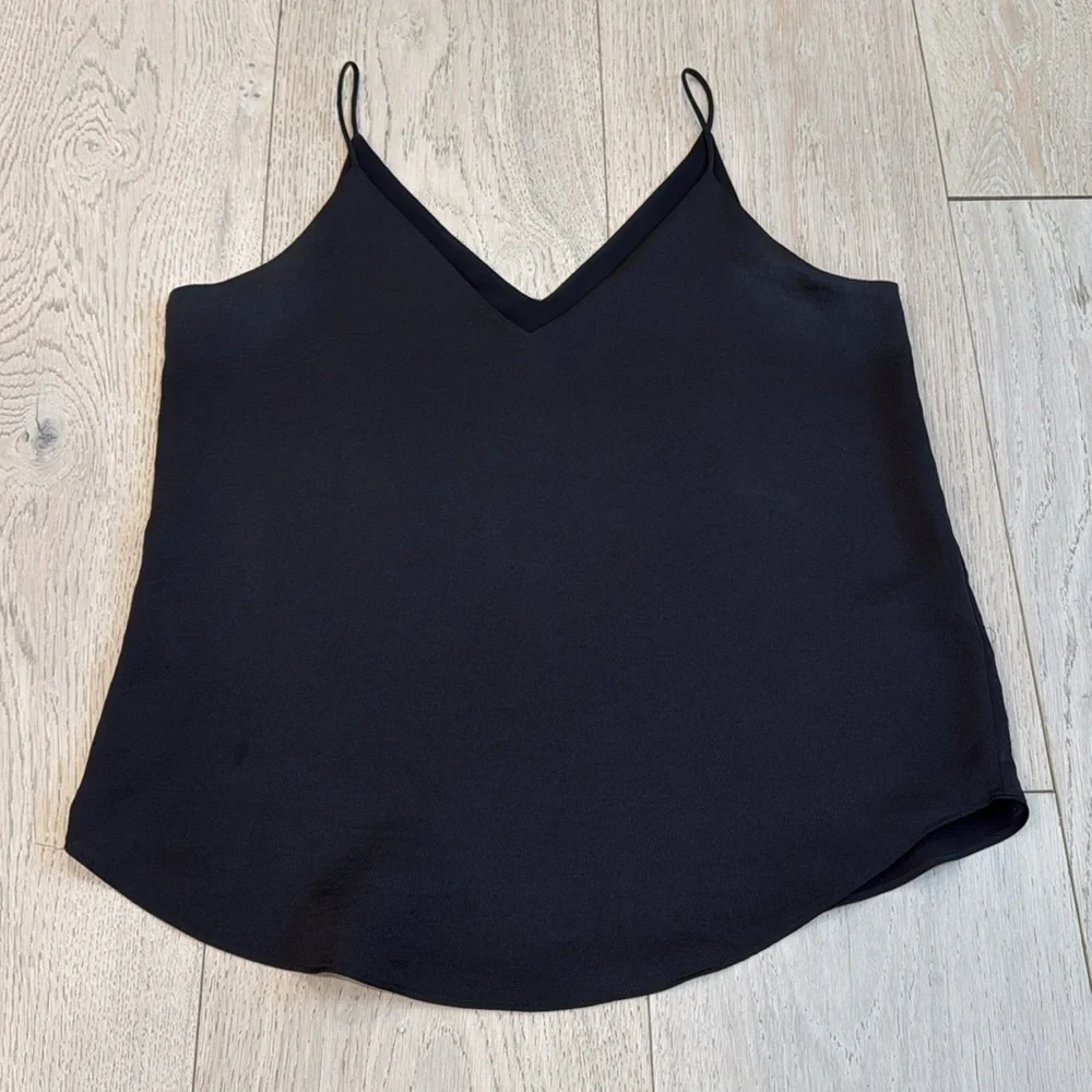 Express Double-V Tank Top w/ Double Layer in Black Size Medium - Picture 2 of 8